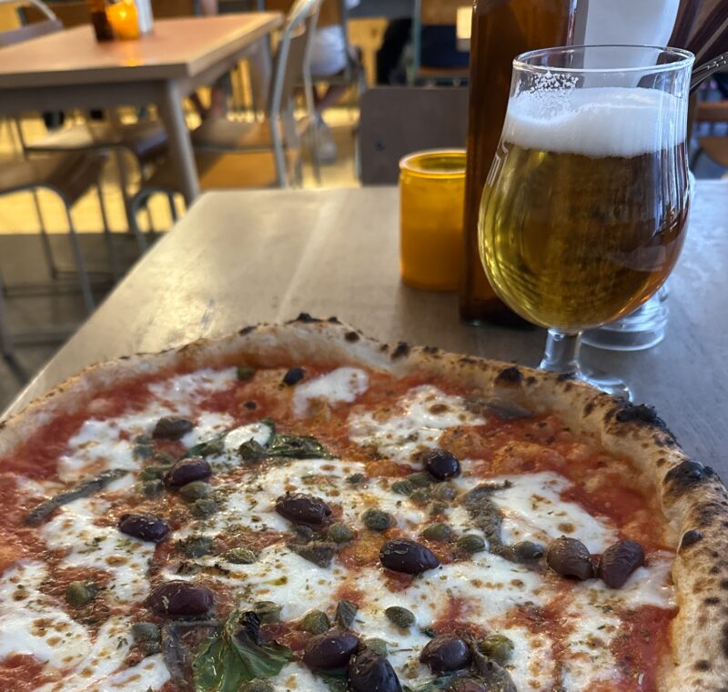 Wood-fired pizza