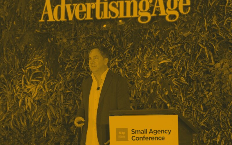 On stage at the Ad Age Small Agency Conference